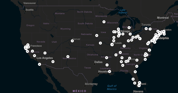 According to EFF's Atlas of Surveillance, over 100 cities in the United States use some kind of accoustic gunshot detection, including ShotSpotter.