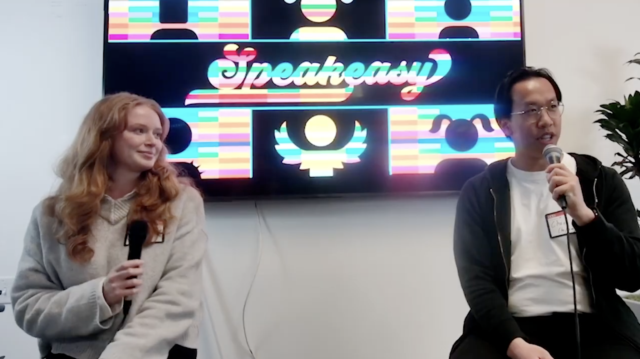 EFF's Maddie Daly and Chao Jun Liu at the Bay Area Members' Speakeasy EFF's Maddie Daly and Chao Jun Liu at the Bay Area Members' Speakeasy