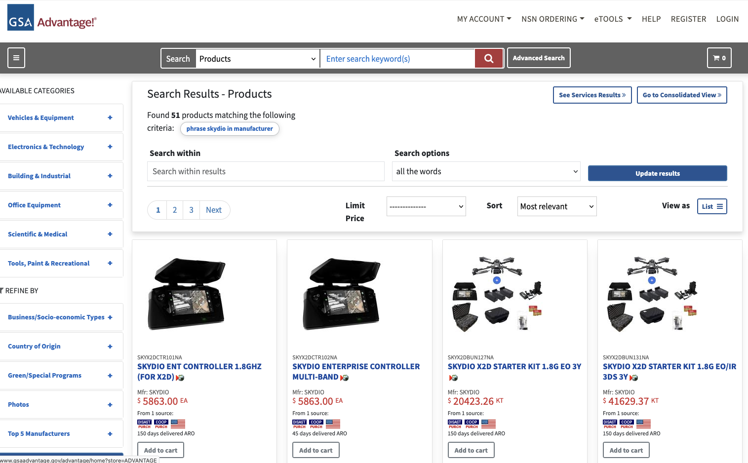 Search results for 50 Skydio drone-related products Search results for 50 Skydio drone-related products